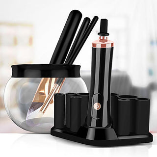 Portable Makeup Brush Cleaner with 12 Piece Makeup Brush